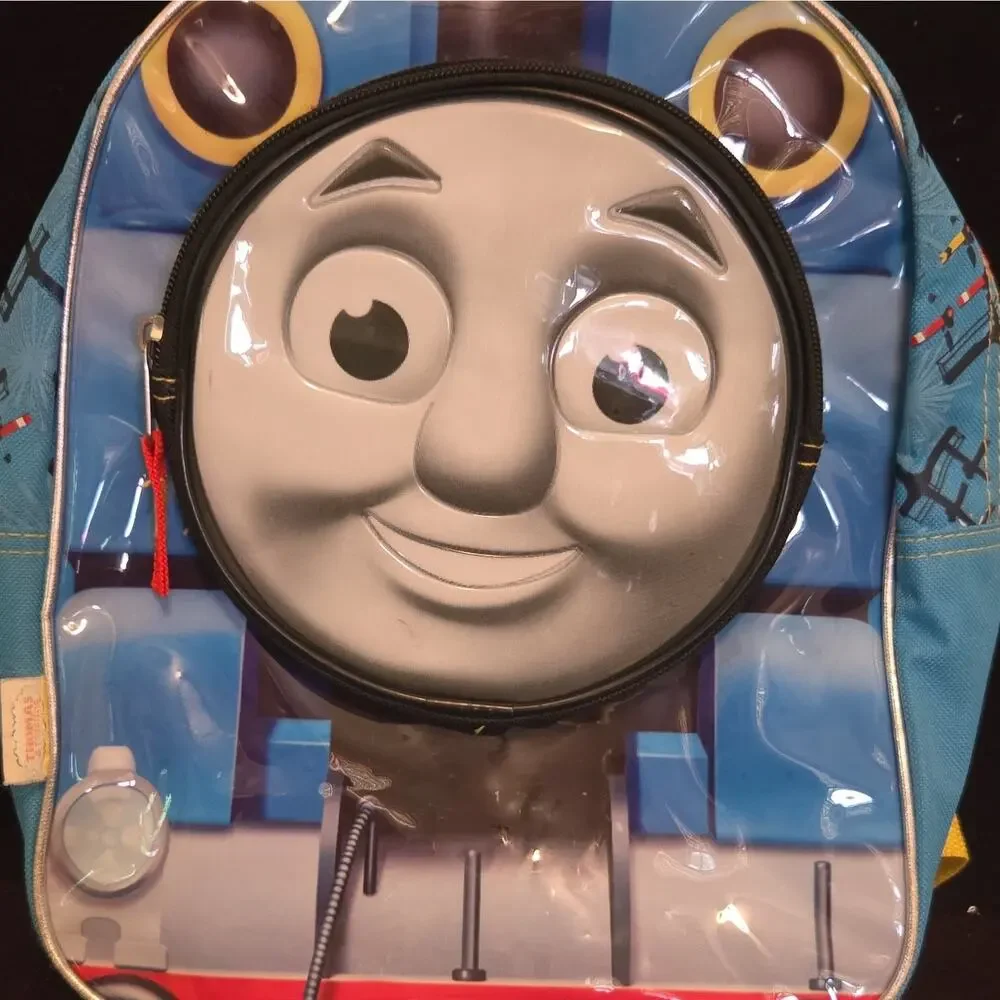 Thomas & Friends Thomas the Tank Engine Small Backpack Blue Yellow Zip Strap
